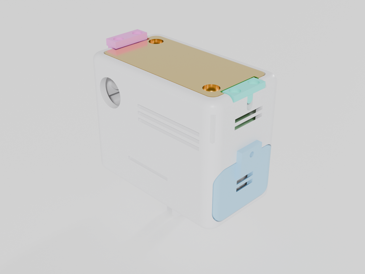 SkyLive sender — interactive 3D model (drag to rotate)
